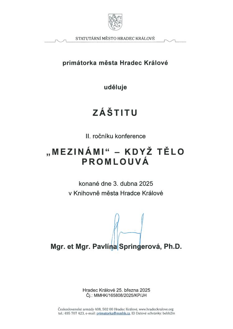 ZÁŠTITA KONFERENCE MEZINÁMI 3.4.2025